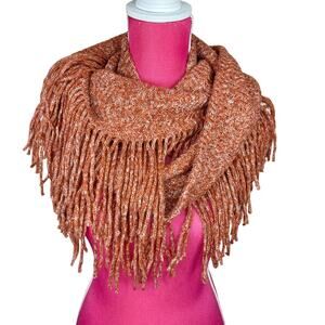 Cozy Marble Fringe Infinity Scarf OS